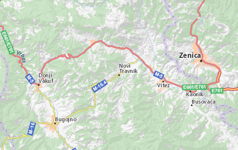 karta nt uskoplje put