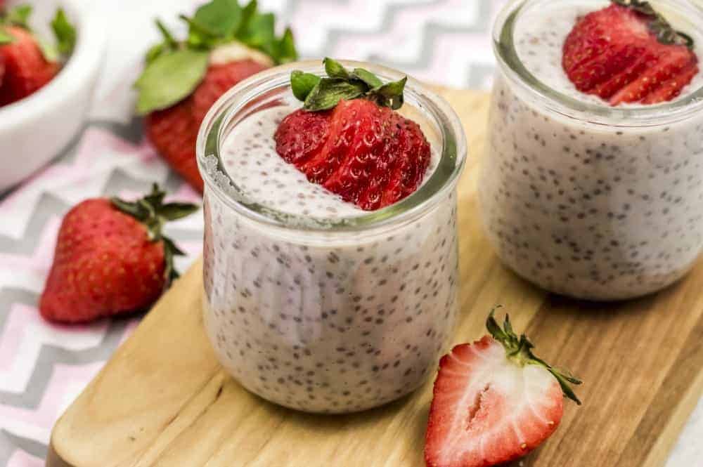 Strawberry Chia Seed Paleo Pudding 1