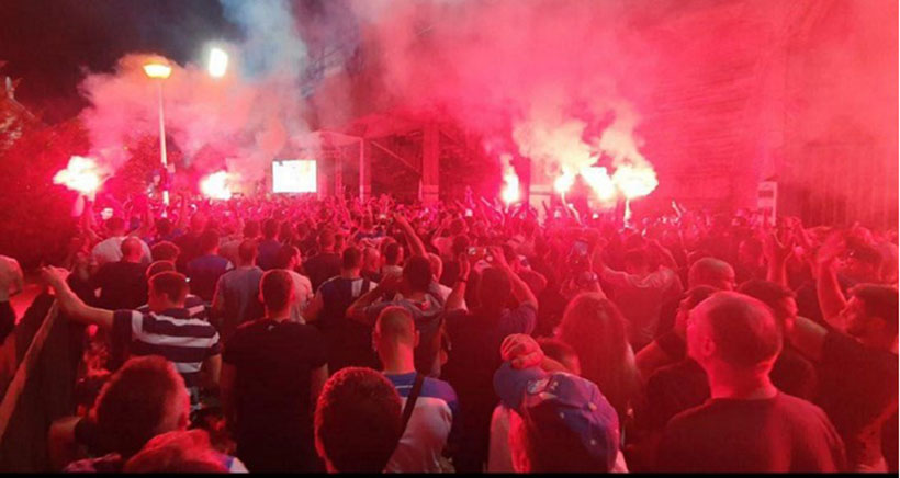 navijaci osijek baklje