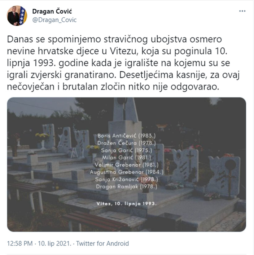 tviter covic vitez djeca